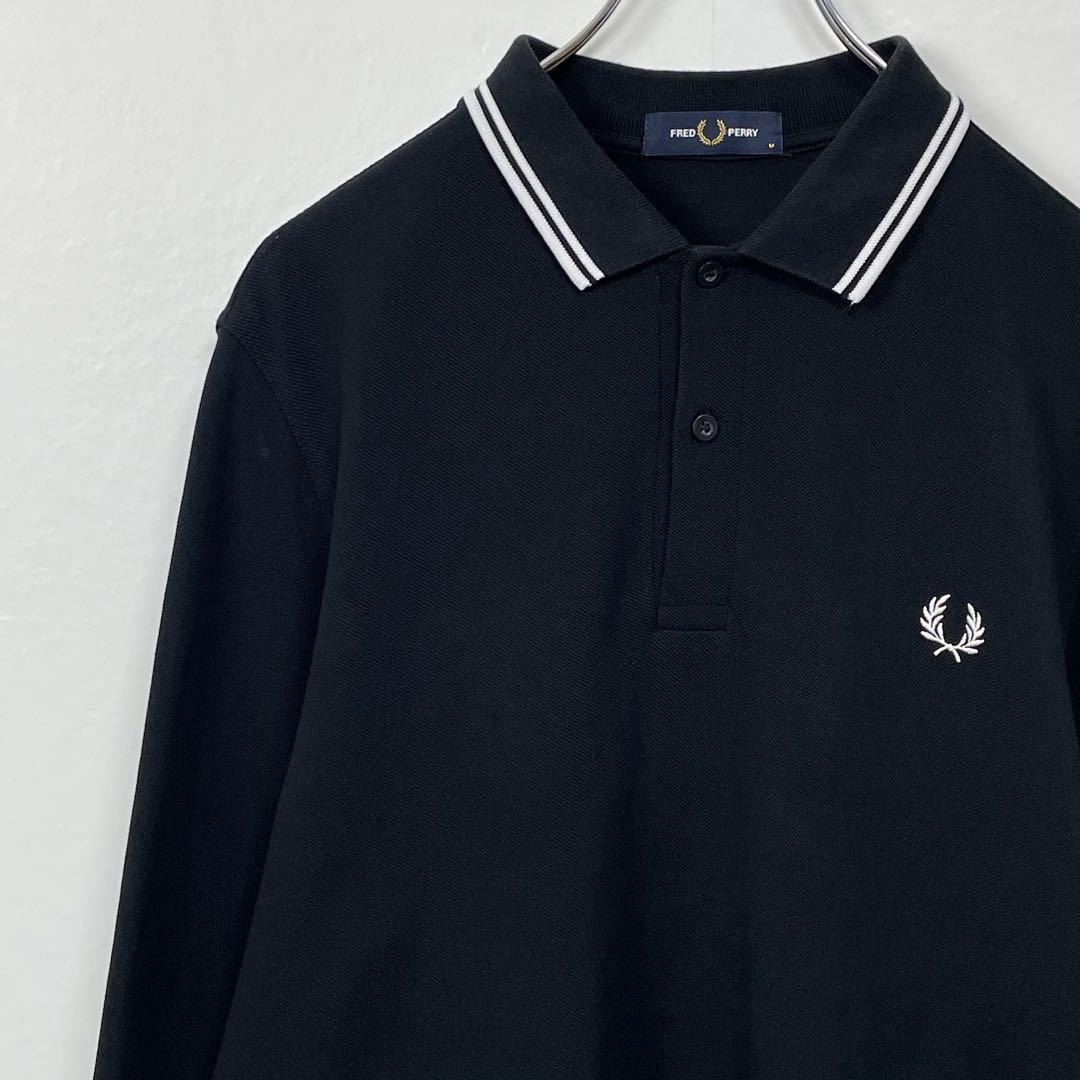 FREDPERRY フレッドペリー　長袖 ポロシャツ　ブラック