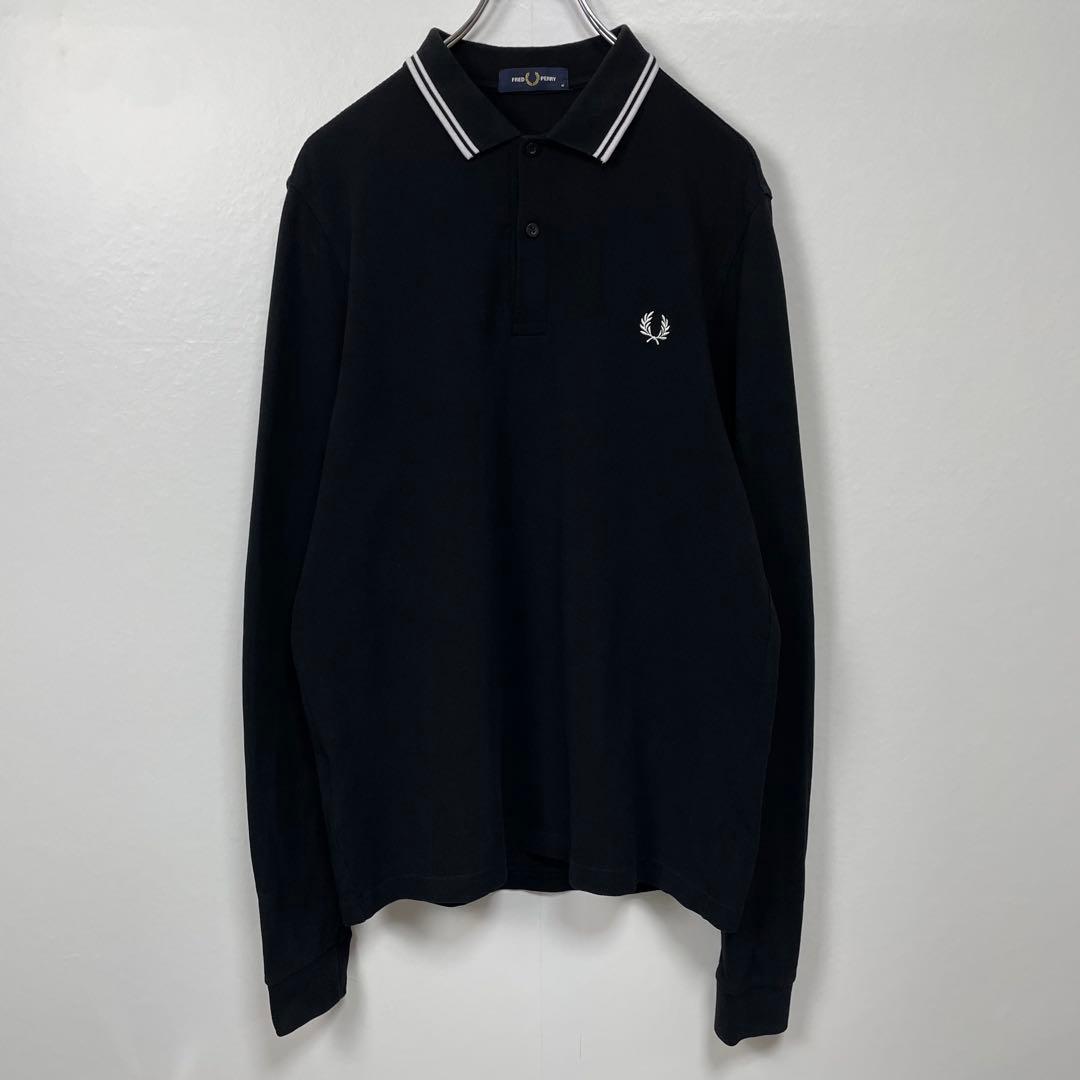 FREDPERRY フレッドペリー　長袖 ポロシャツ　ブラック