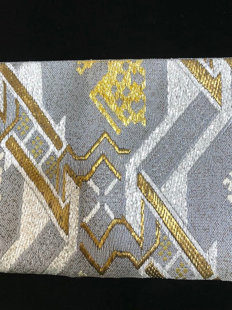 ♦️ 逸品　正絹　有職文様　有栖川鹿文　二重太鼓の作り帯