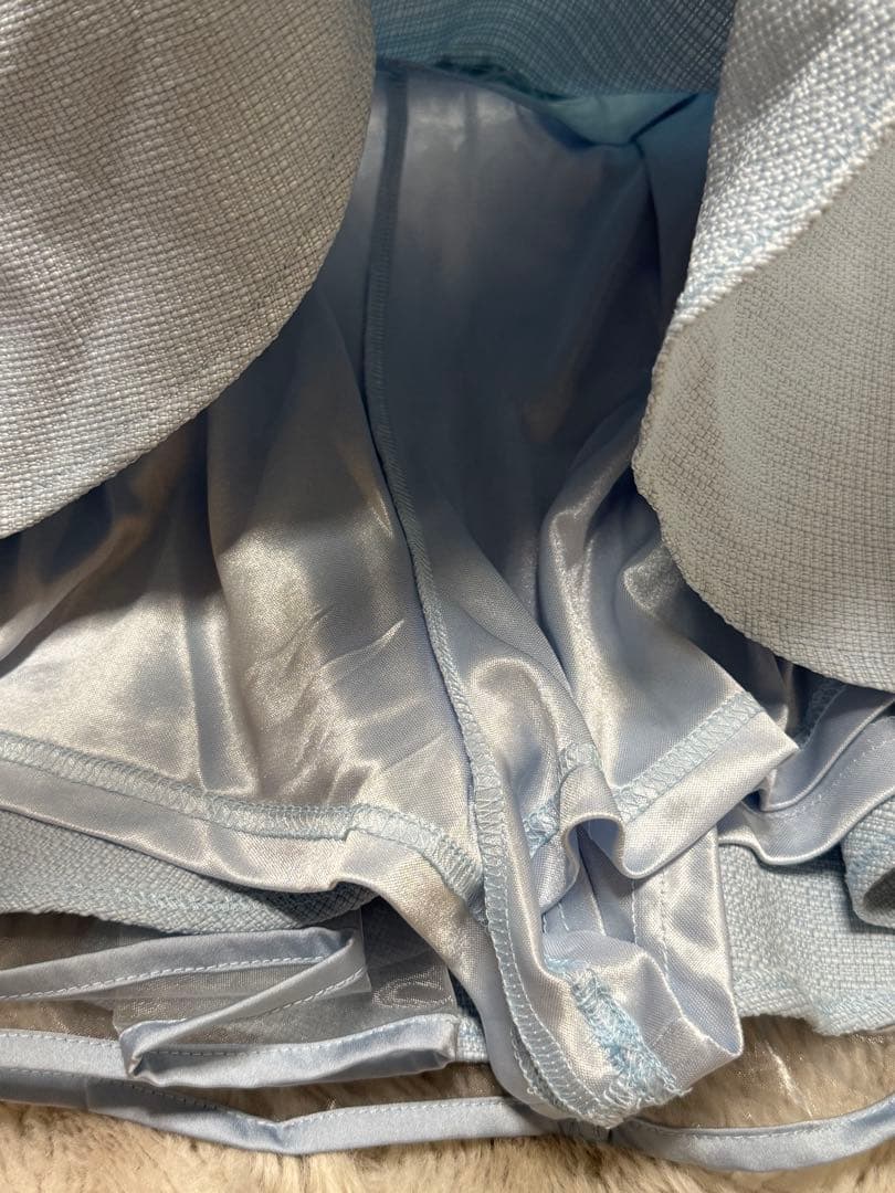 ROBE de FLEURS 水色ドレス Sサイズ