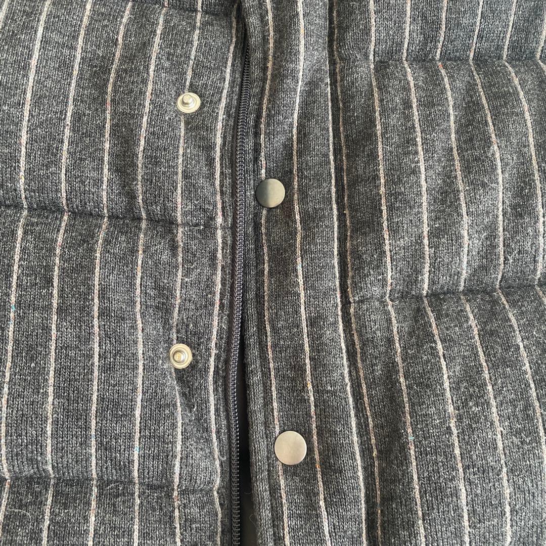 patagonia ダウンベスト S グレー/ストライプ