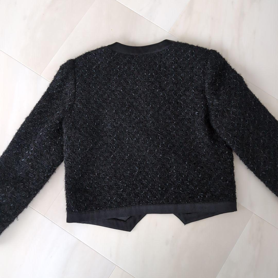 Christian Dior ノーカラージャケット 黒