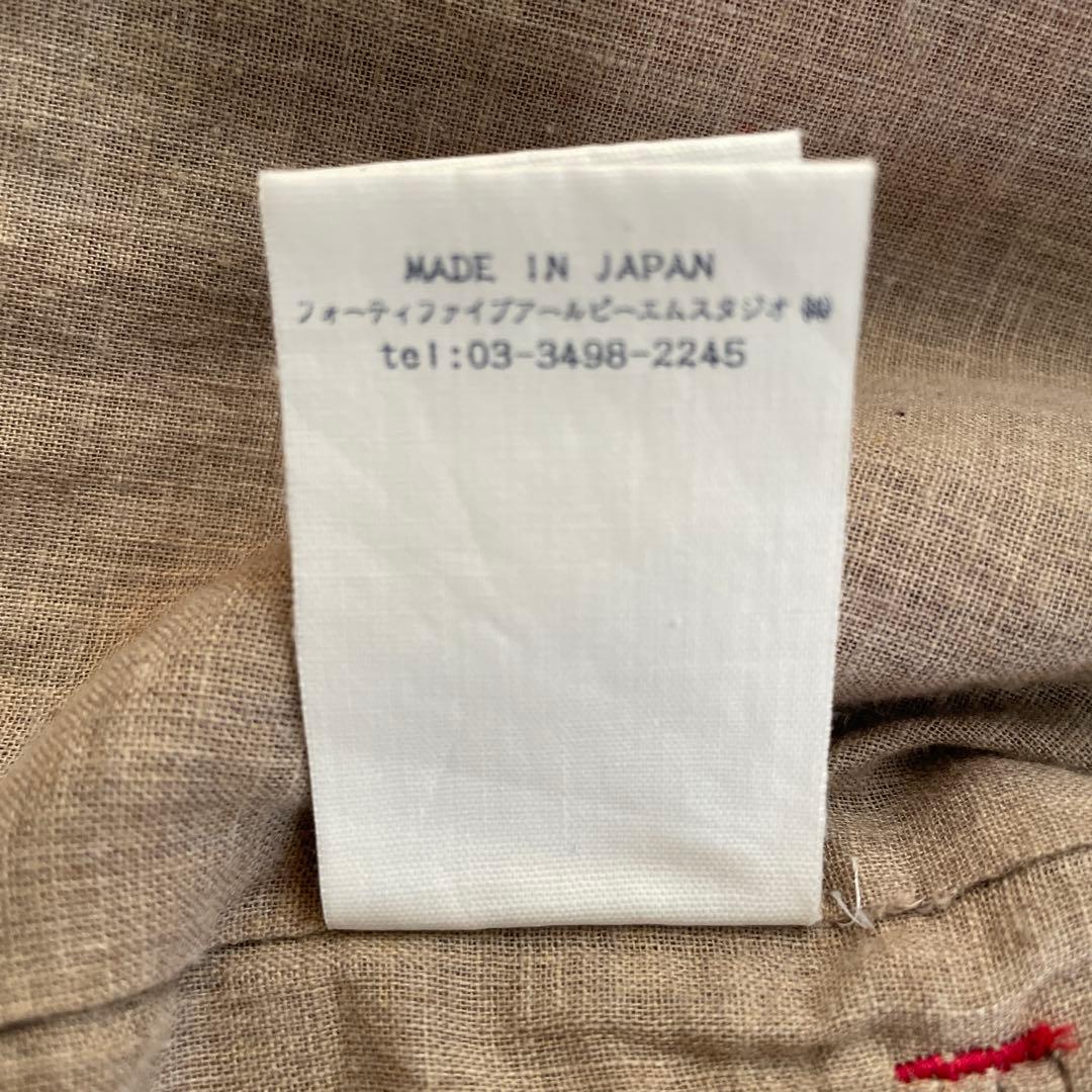 【美品】45rpm 刺繍　ノーカラージャケット　サイズ2