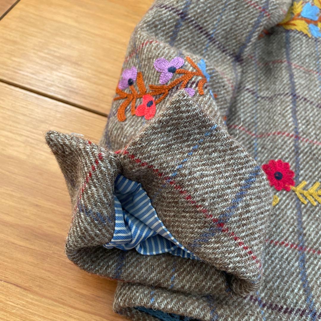 【美品】45rpm 刺繍　ノーカラージャケット　サイズ2