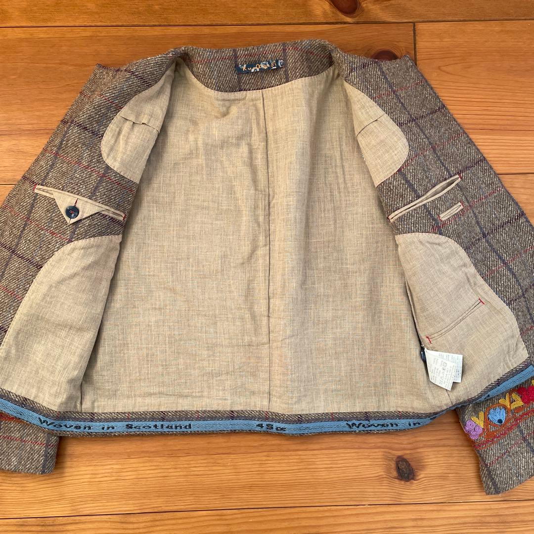 【美品】45rpm 刺繍　ノーカラージャケット　サイズ2