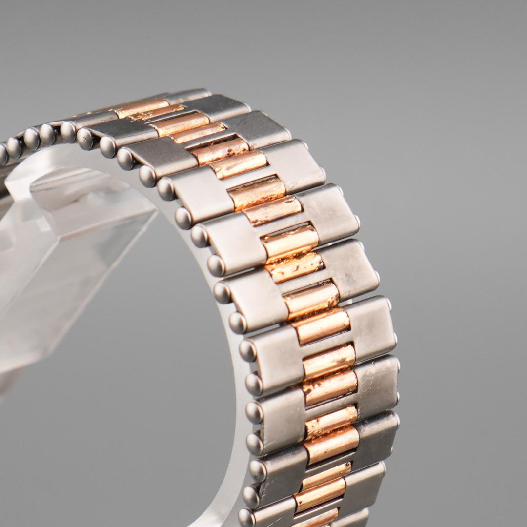 稼働 LONGINES グレー デイト ラウンド 腕時計 新品電池 クォーツ