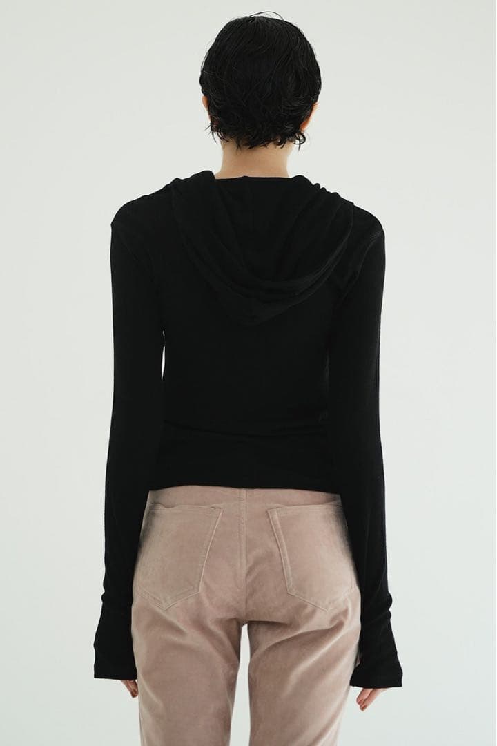 トップス CLANE WOOL RIB HOODED TIGHT TOPS