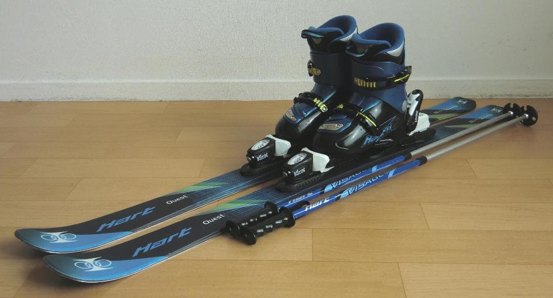 ■■1月限定■送料無料■Hart■子供用スキーセット■板128靴23■WAX済■