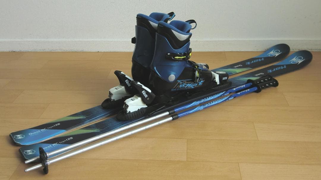 ■■1月限定■送料無料■Hart■子供用スキーセット■板128靴23■WAX済■