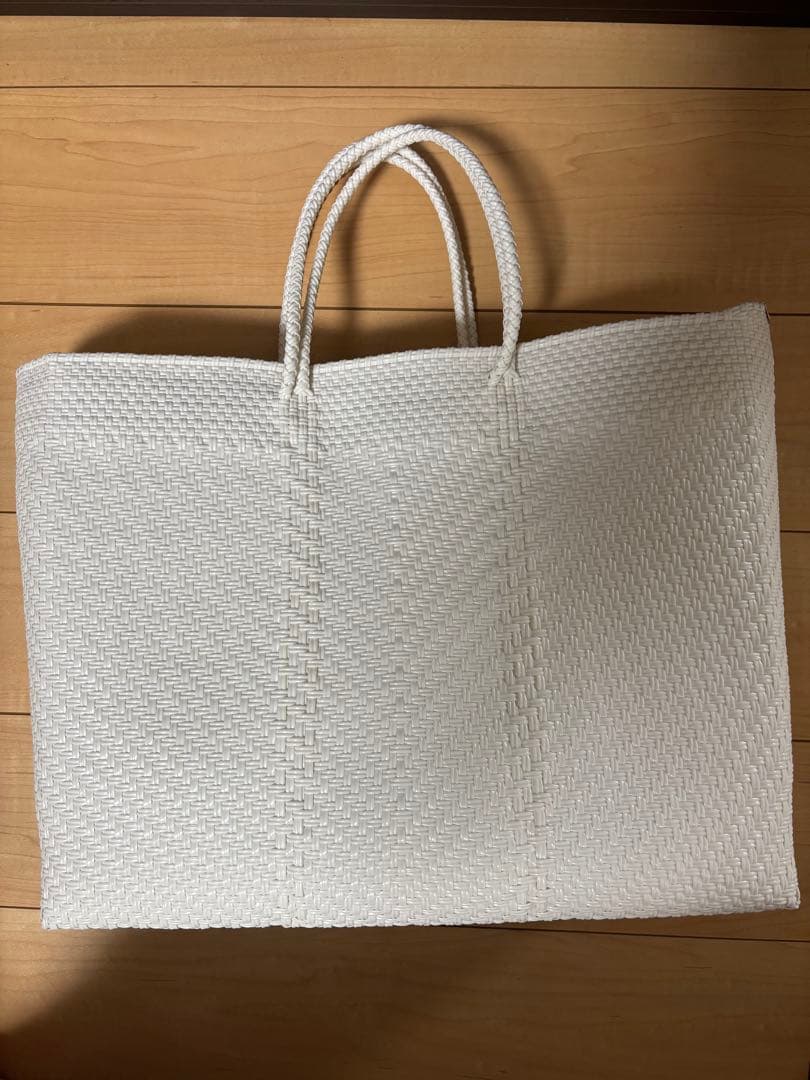 メルカドバッグ　ホワイト　Lサイズ　NOBLE