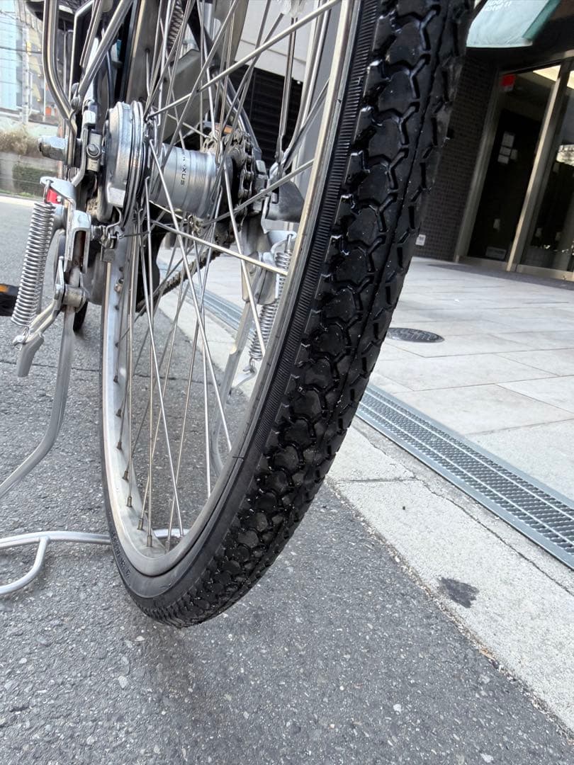 大阪府　ヤマハ　電動アシスト自転車 黒 バスケット付き