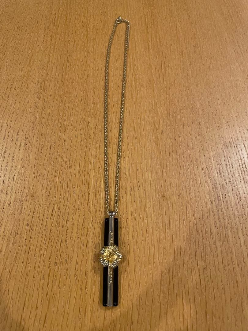 ALBAROSA ロゴネックレス(ブラックxゴールド)