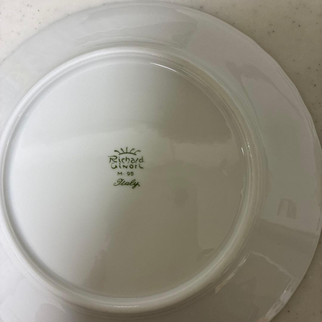リチャードジノリ　ベッキオホワイト　デザートプレート　19.5cm×5枚