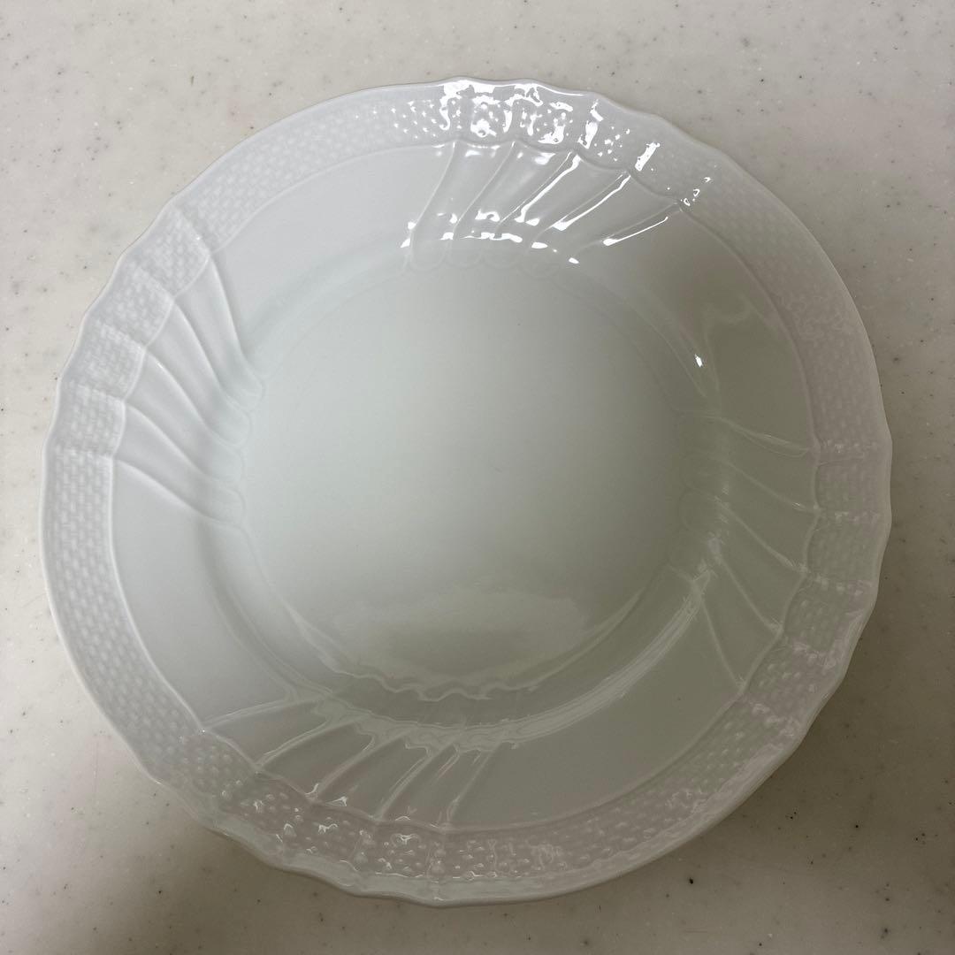 リチャードジノリ　ベッキオホワイト　デザートプレート　19.5cm×5枚