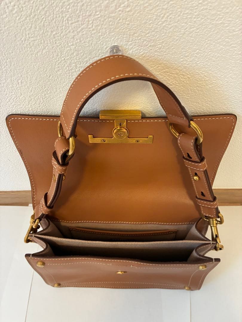 トッズ TOD'S T タイムレス ショルダーバッグ ミニ レザー ブラウン