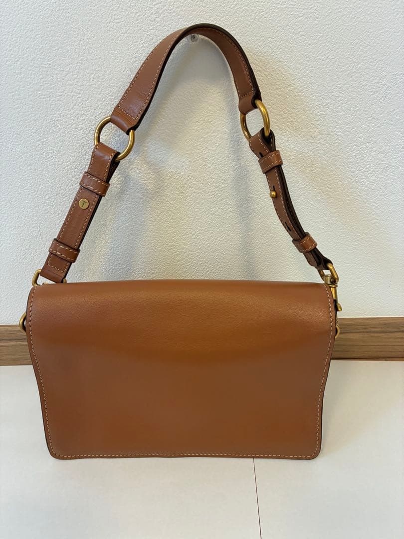 トッズ TOD'S T タイムレス ショルダーバッグ ミニ レザー ブラウン