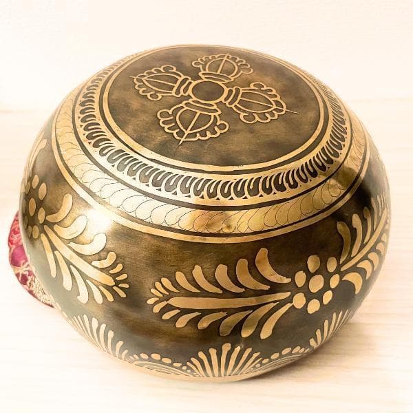 マレット, クッションつき　フラワーオブライフ シンギングボウル ネパール