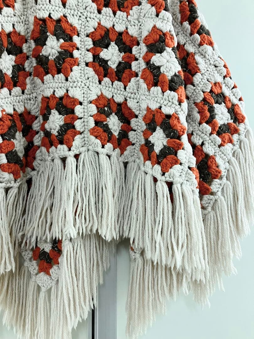 【D&G】Granny square/WOOL crochet Poncho