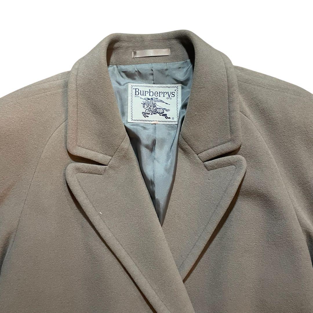 【美品】　BURBERRY ウールカシミヤ チェスターコート グレージュ L