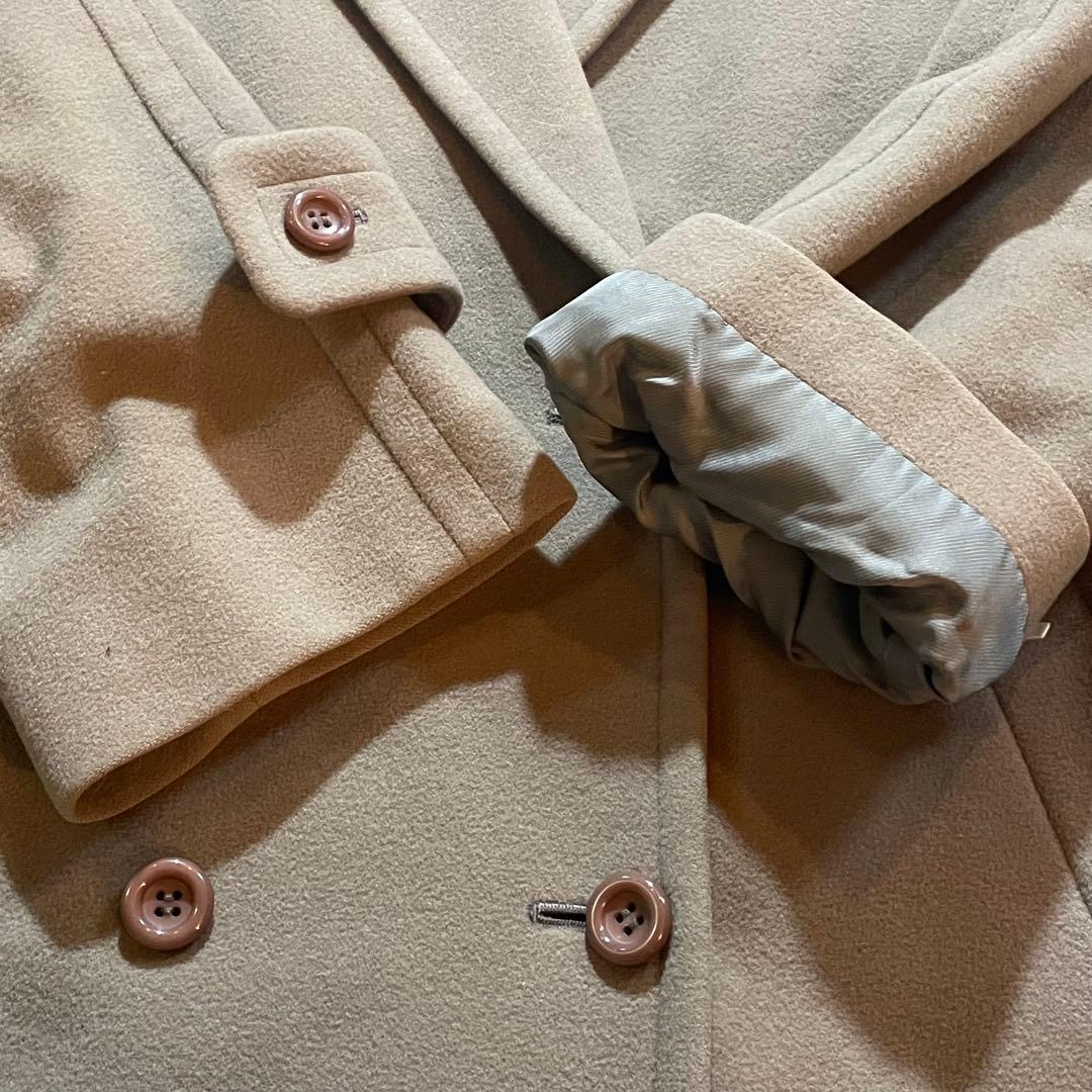 【美品】　BURBERRY ウールカシミヤ チェスターコート グレージュ L