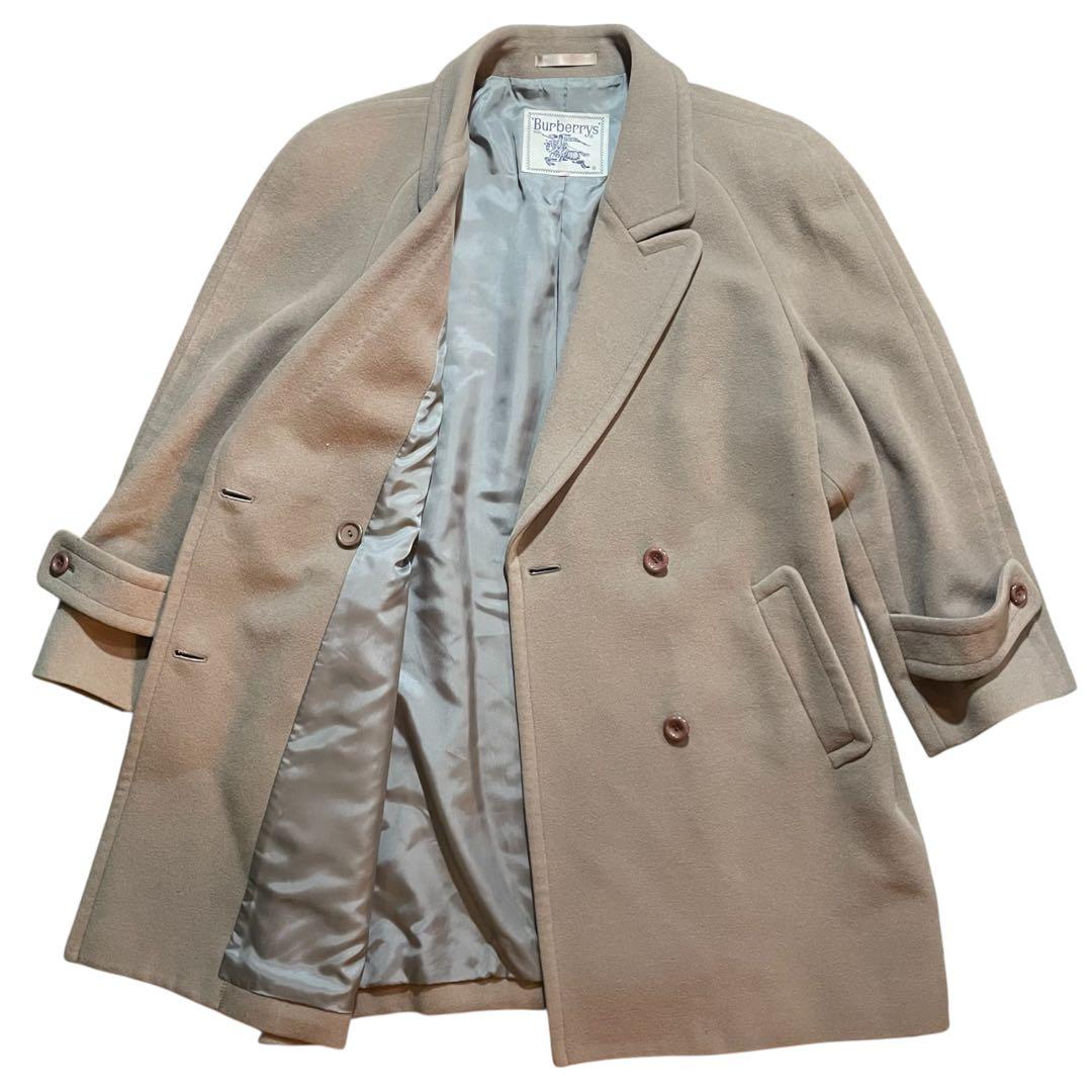 【美品】　BURBERRY ウールカシミヤ チェスターコート グレージュ L