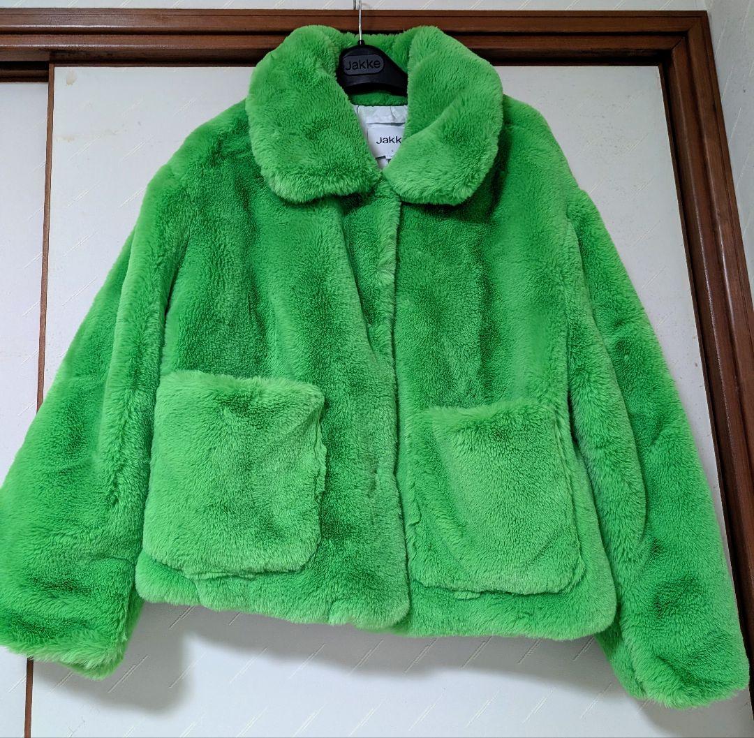 お値引き可Jakke TRACI COAT ネオングリーン Lサイズ