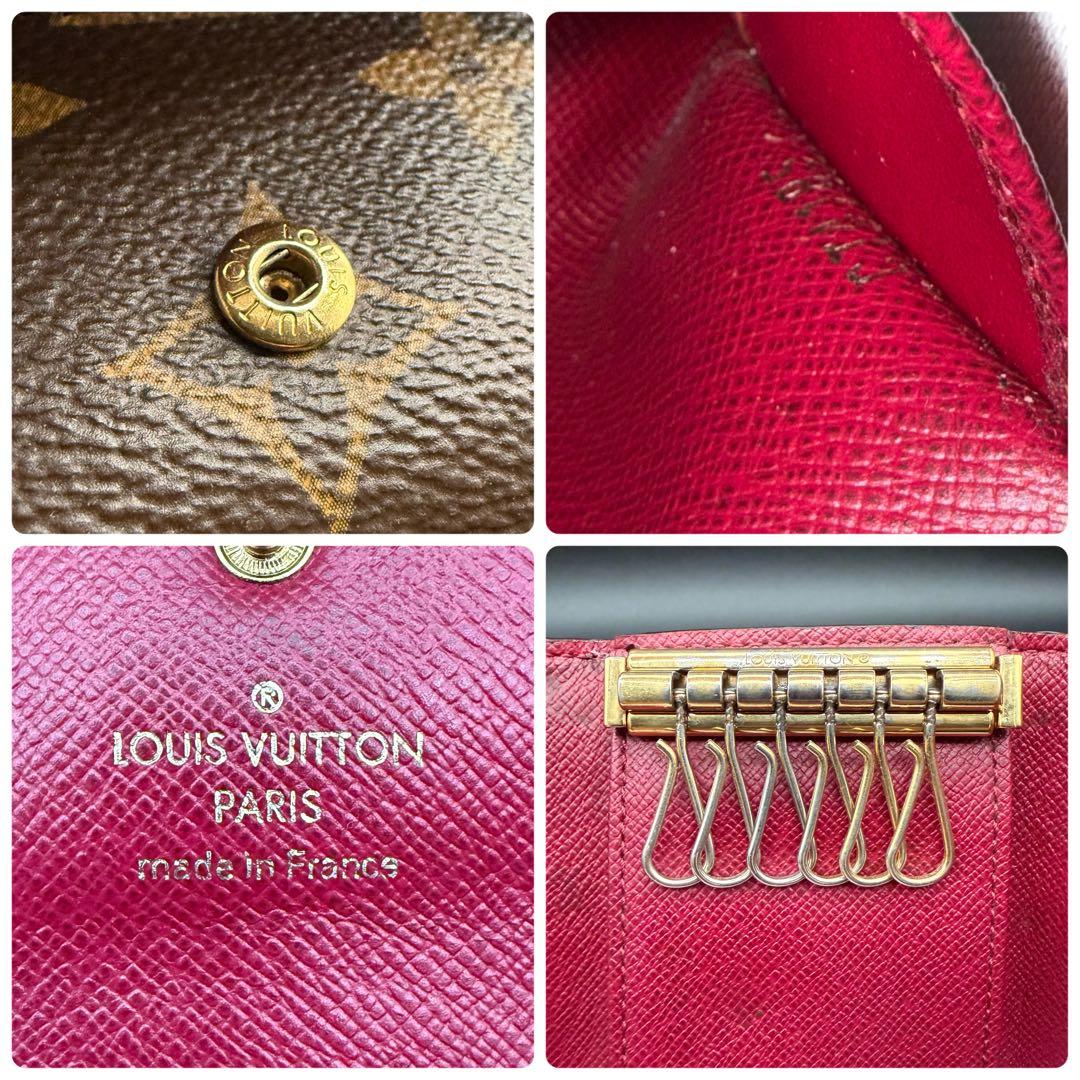 美品　ルイヴィトン　6連　キーケース　ミュルティクレ　フーシャ　ピンク