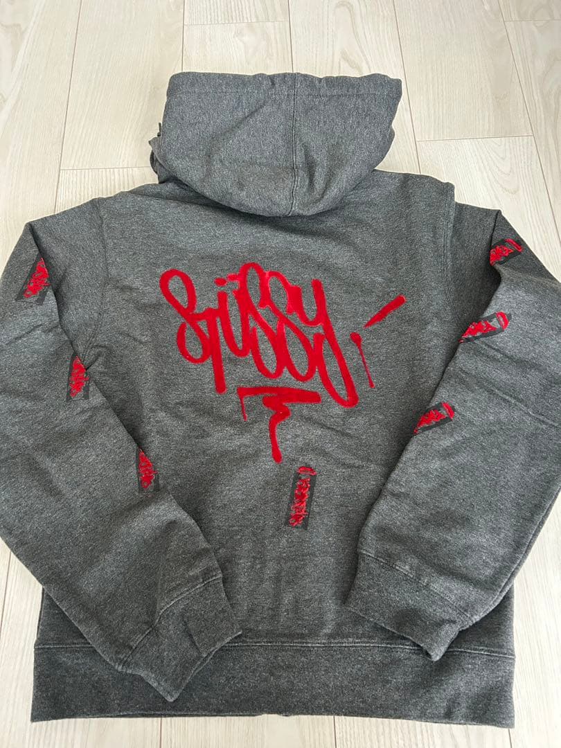 【新品】STUSSY グレージップアップパーカー L