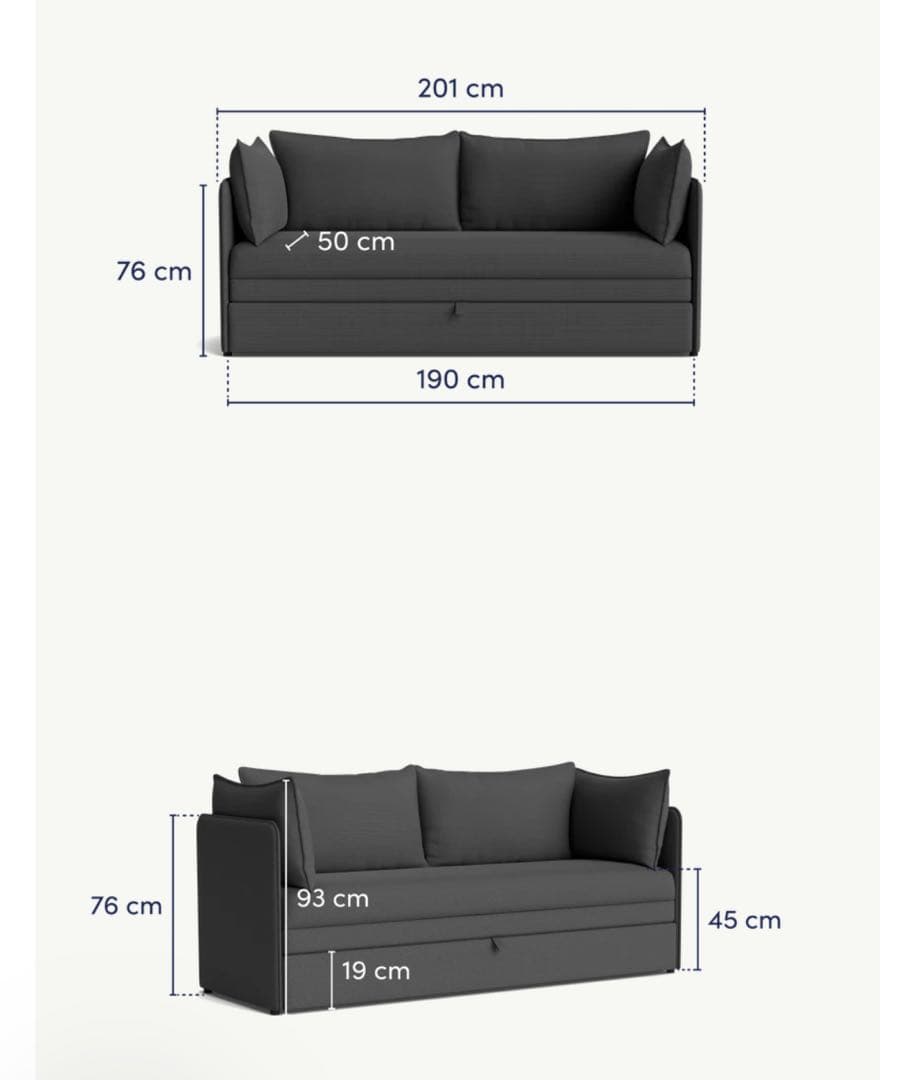 8/8まで専用　美品【使用期間半年】コアラソファーベッド BOXY