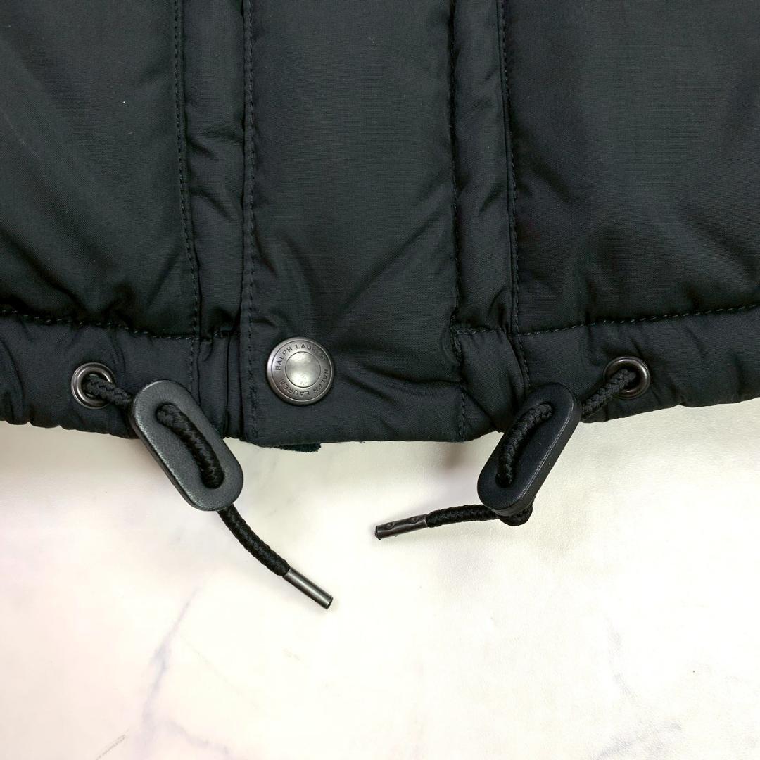 ポロラルフローレン ダウンベスト 2way ポニー刺繍 ブラック S　D956