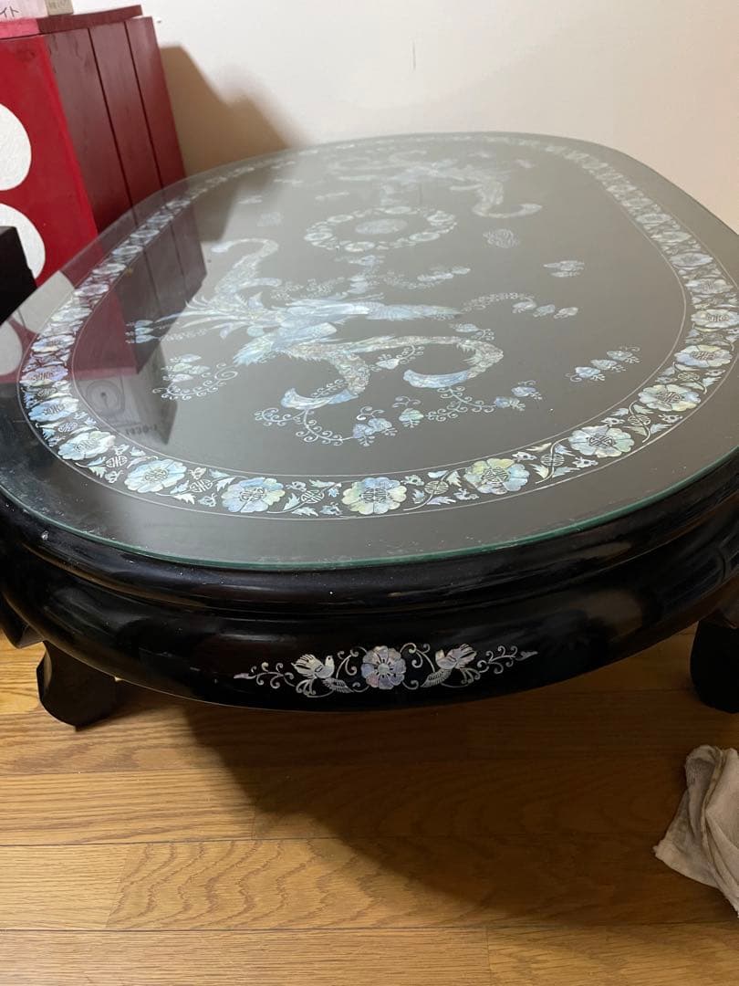 高級螺鈿家具‼️机、棚の二点‼️激安破格出品‼️最安値‼️大型につき引取り推奨、希望‼️