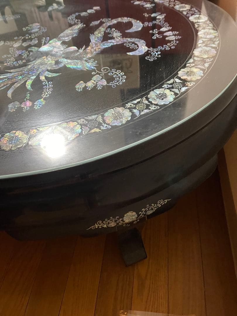 高級螺鈿家具‼️机、棚の二点‼️激安破格出品‼️最安値‼️大型につき引取り推奨、希望‼️