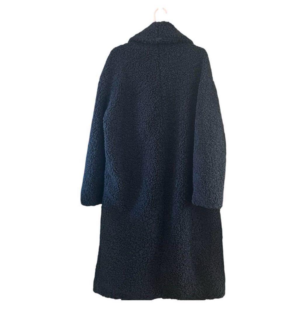 ZARAマックスマーラ激似ブルー ブラックボア チェスターコート