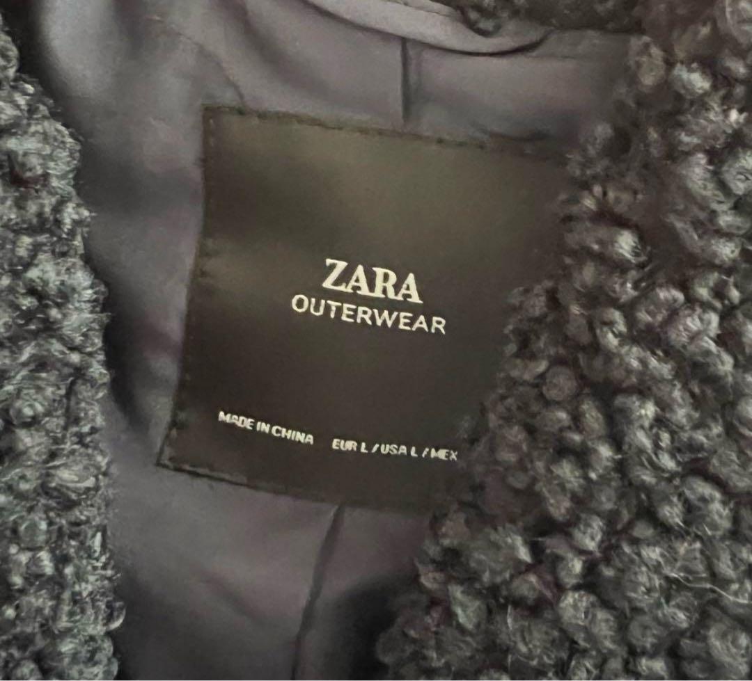 ZARAマックスマーラ激似ブルー ブラックボア チェスターコート