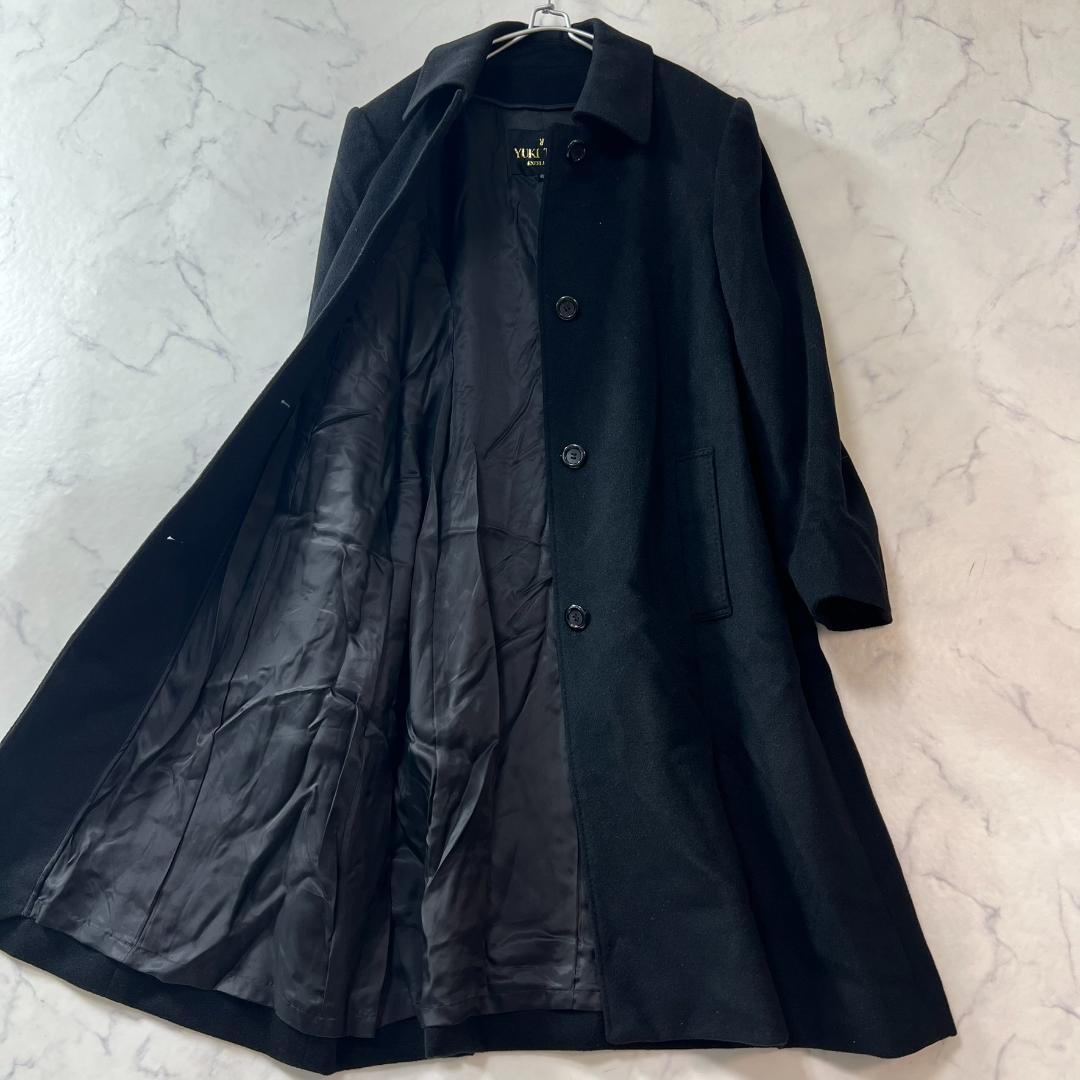 カシミヤ100％ 極美品 ユキトリイ ロングチェスターコート マキシ B1414