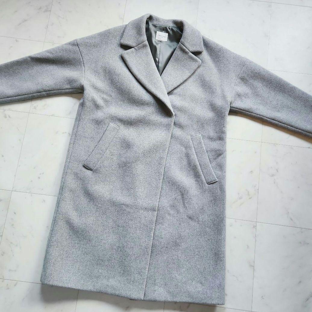 美品 定価5万 デミルクスビームス コート グレー 日本製 ワイドシルエット