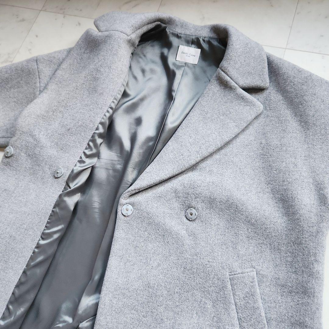 美品 定価5万 デミルクスビームス コート グレー 日本製 ワイドシルエット