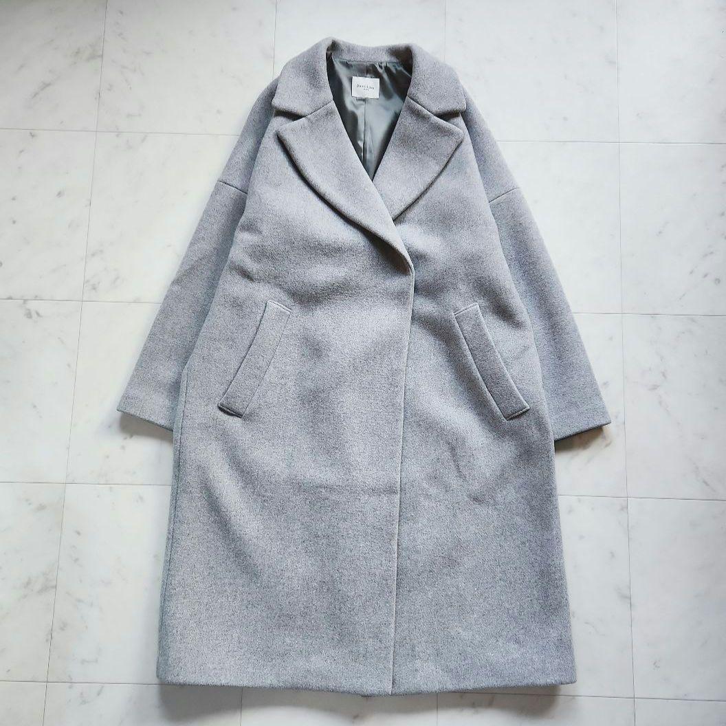 美品 定価5万 デミルクスビームス コート グレー 日本製 ワイドシルエット