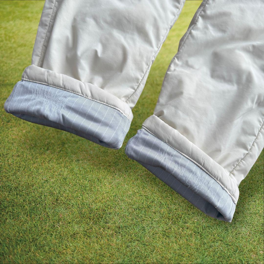 防寒　蓄熱素材　パーリーゲイツ　ダウンパンツ　中綿入り　M〜L相当　オフホワイト