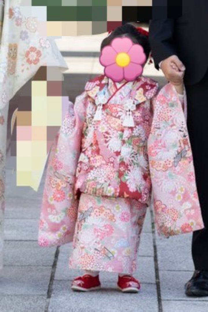 キャサリンコテージ　いにしえ華車・桃✖️赤　草履シューズセット