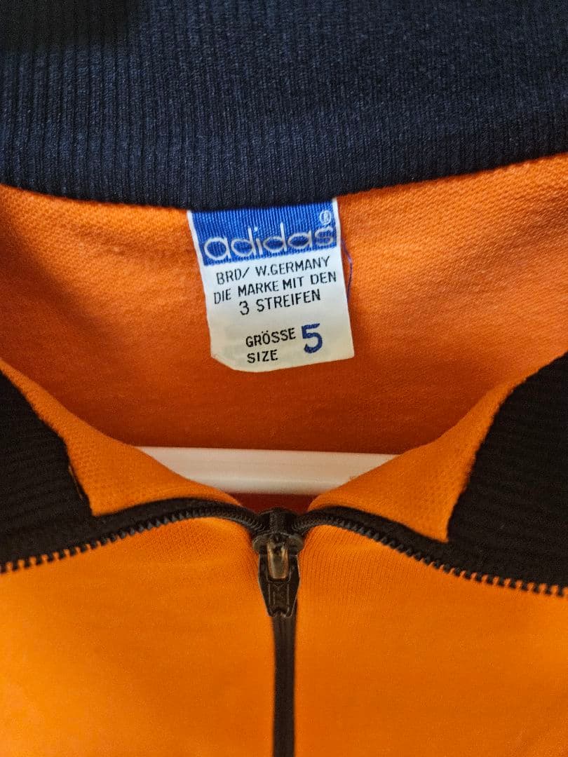 adidas オレンジ ジャージ デサント製 70s～80s