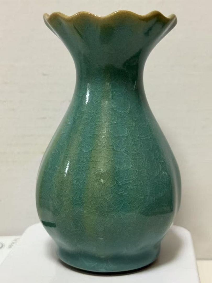 中国古美術中国古陶磁器宋時代汝窯花口瓶古 玩民国期頃茶道具 花入 唐物希少