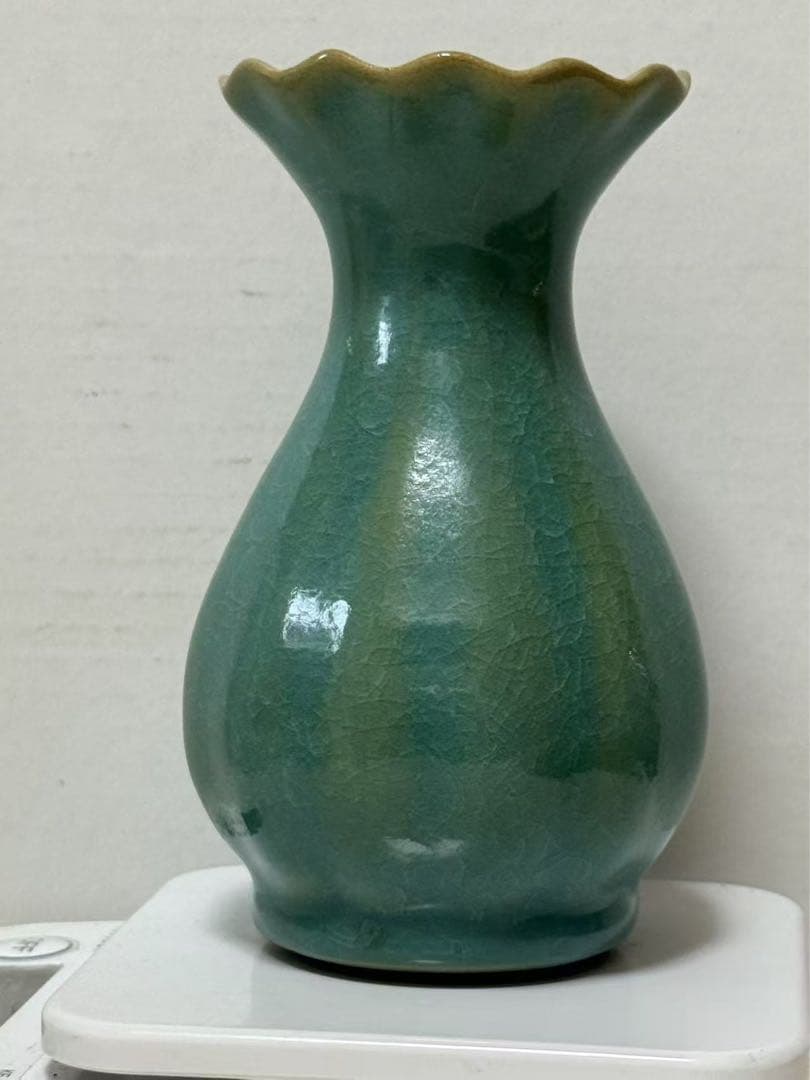 中国古美術中国古陶磁器宋時代汝窯花口瓶古 玩民国期頃茶道具 花入 唐物希少