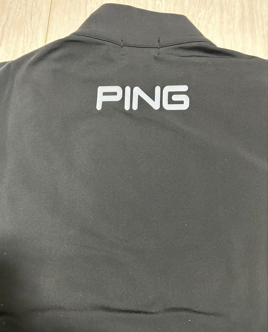 【新品・タグ付き】PING ハーフジップシャツ　ゴルフウェア　ブラック　Lサイズ