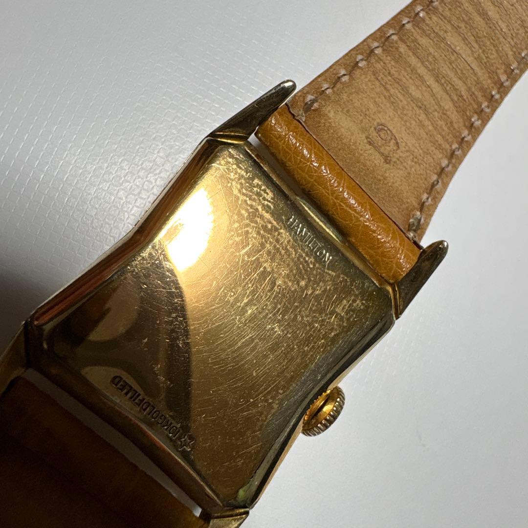 HAMILTON 手巻きアナログ時計 ゴールド