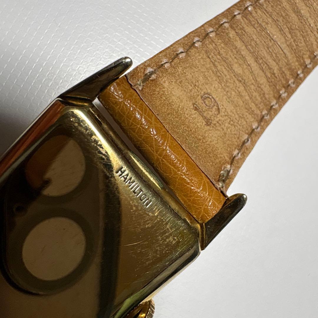 HAMILTON 手巻きアナログ時計 ゴールド