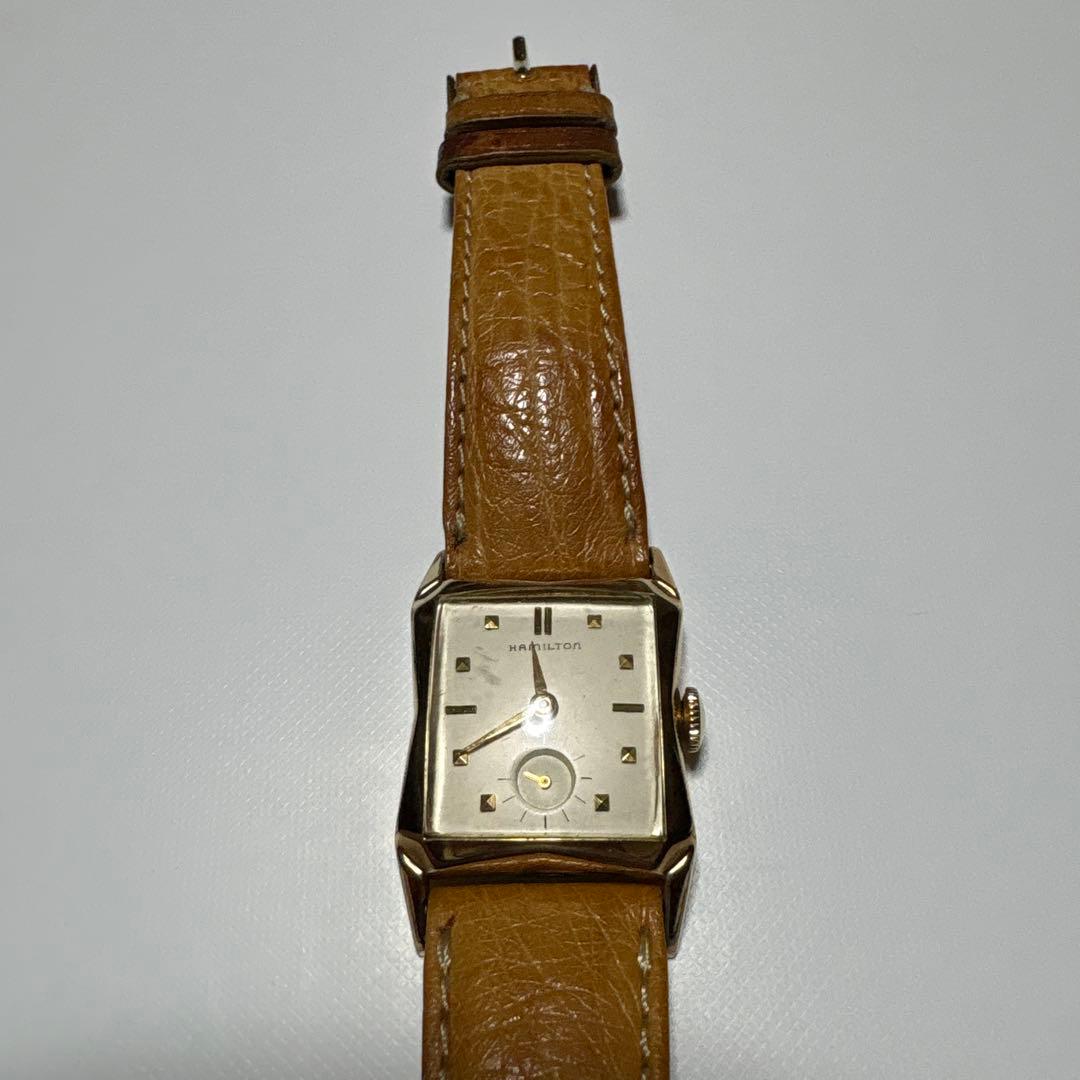 HAMILTON 手巻きアナログ時計 ゴールド