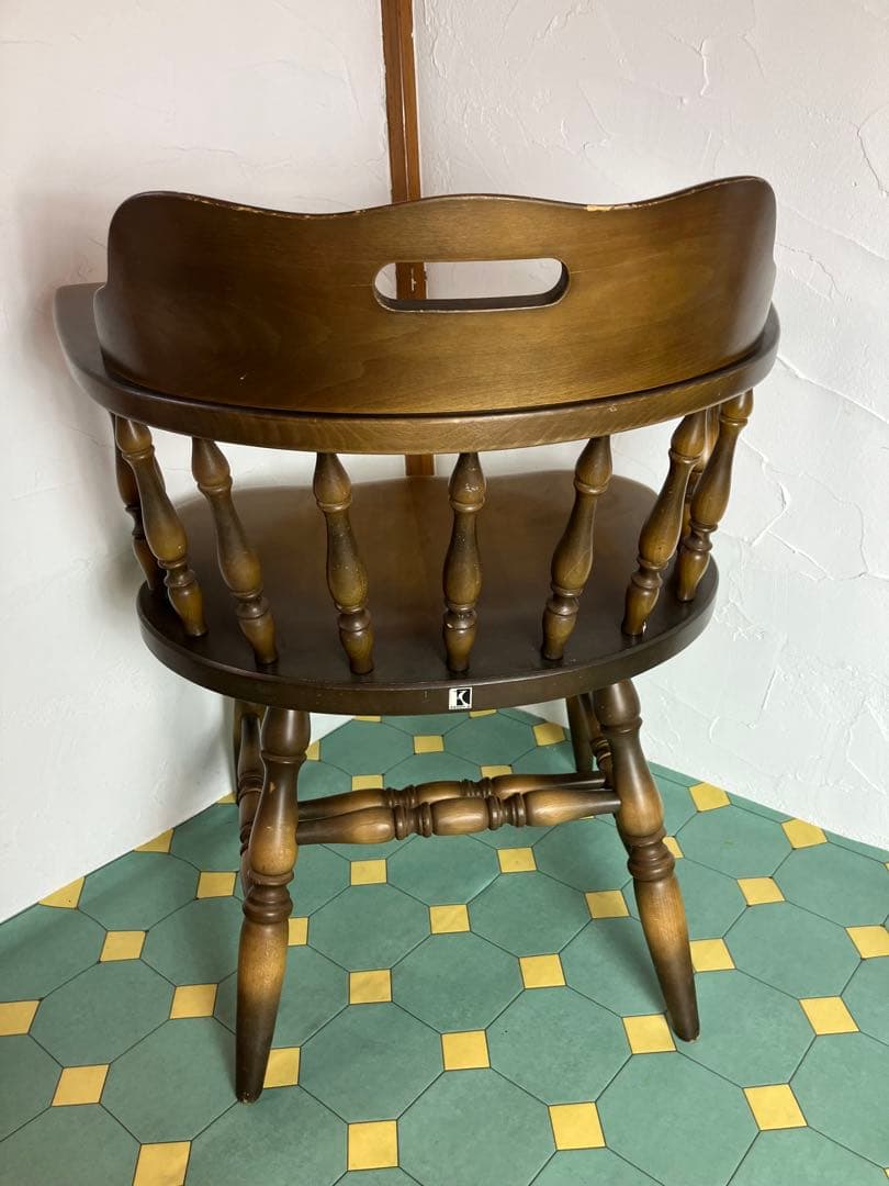 飛騨産業　キツツキ　ダイニングチェア　アームチェア　イス　椅子　チェア　①