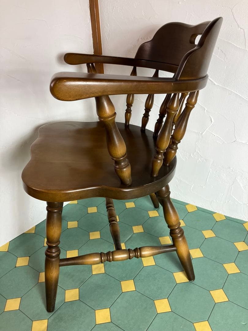 飛騨産業　キツツキ　ダイニングチェア　アームチェア　イス　椅子　チェア　①