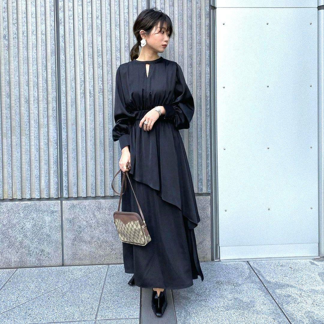 BULGE SHOULDER DRESS　アメリヴィンテージ